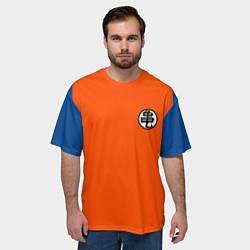 Футболка оверсайз мужская DBZ: Kame Senin Kanji Emblem, цвет: 3D-принт — фото 2