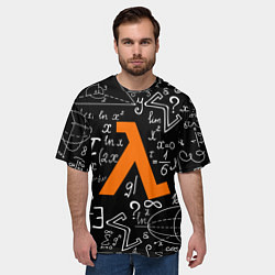 Футболка оверсайз мужская HL: Lambda, цвет: 3D-принт — фото 2