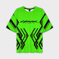 Мужская футболка оверсайз Cyberpunk 2077: Acid Green
