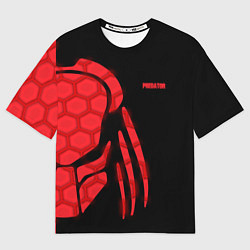 Мужская футболка оверсайз Predator: Red Light