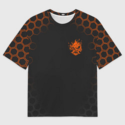 Футболка оверсайз мужская Cyberpunk 2077: Samurai, цвет: 3D-принт