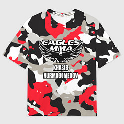 Футболка оверсайз мужская Khabib Nurmagomedov: Red Camo, цвет: 3D-принт