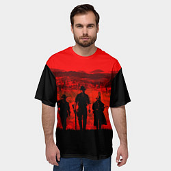 Футболка оверсайз мужская RDR 2: Sunset, цвет: 3D-принт — фото 2