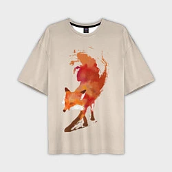 Мужская футболка оверсайз Paint Fox
