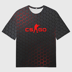 Мужская футболка оверсайз CS:GO Grey Carbon