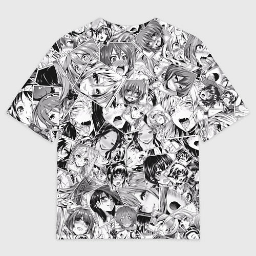 Мужская футболка оверсайз Manga Ahegao / 3D-принт – фото 2