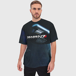 Футболка оверсайз мужская Mass Effect N7, цвет: 3D-принт — фото 2