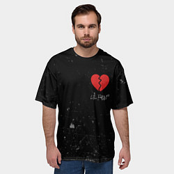 Футболка оверсайз мужская Lil Peep: Broken Heart, цвет: 3D-принт — фото 2