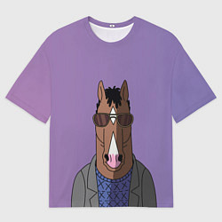 Футболка оверсайз мужская Конь БоДжек, цвет: 3D-принт