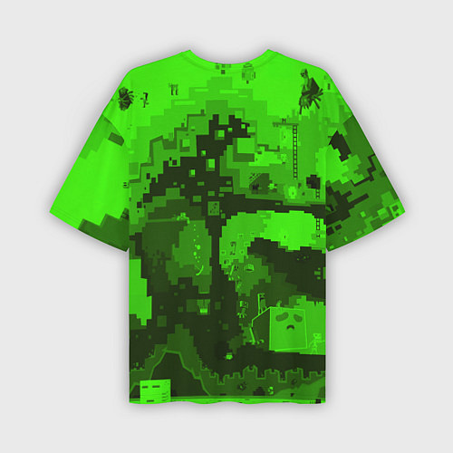 Мужская футболка оверсайз Minecraft: Green World / 3D-принт – фото 2