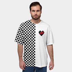 Футболка оверсайз мужская ФРЕНДЗОНА: Шахматы, цвет: 3D-принт — фото 2