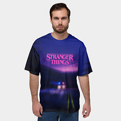 Футболка оверсайз мужская Stranger Things: Neon Road, цвет: 3D-принт — фото 2