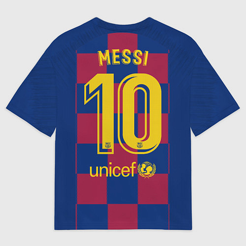 Мужская футболка оверсайз Messi home 19-20 season / 3D-принт – фото 2