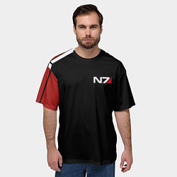 Футболка оверсайз мужская MASS EFFECT N7, цвет: 3D-принт — фото 2