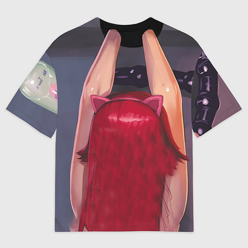 Мужская футболка оверсайз Ahegao / 3D-принт – фото 2