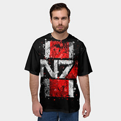 Футболка оверсайз мужская Mass Effect N7, цвет: 3D-принт — фото 2