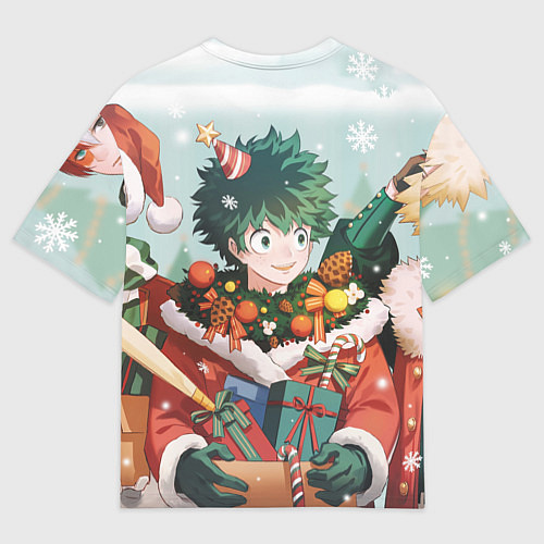 Мужская футболка оверсайз Моя Новогодняя Академия / 3D-принт – фото 2
