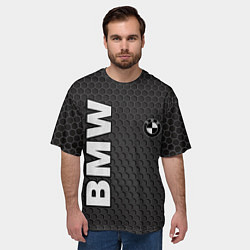 Футболка оверсайз мужская BMW, цвет: 3D-принт — фото 2