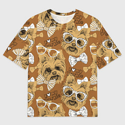 Мужская футболка оверсайз I love my Yorkie