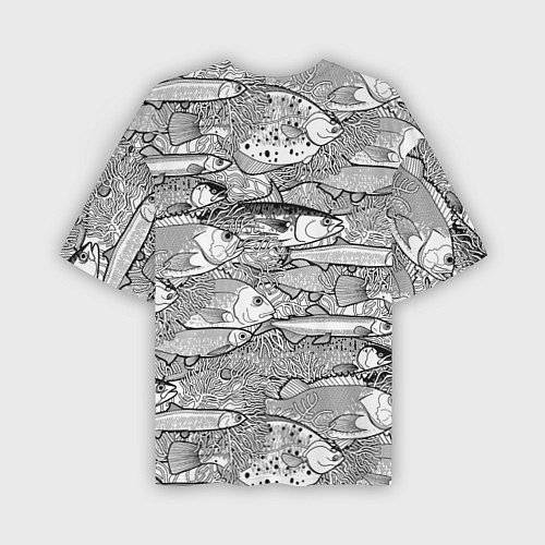 Мужская футболка оверсайз Рыбы графика / 3D-принт – фото 2