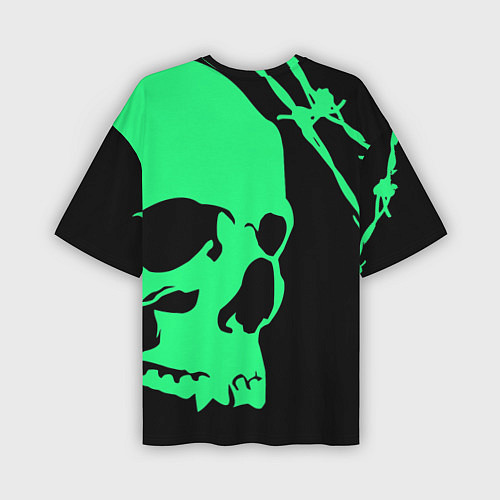 Мужская футболка оверсайз Slipknot: Acid Skull / 3D-принт – фото 2