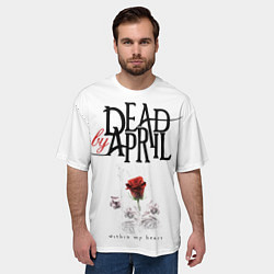Футболка оверсайз мужская Dead by April, цвет: 3D-принт — фото 2