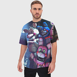 Футболка оверсайз мужская Five Nights at Freddys, цвет: 3D-принт — фото 2