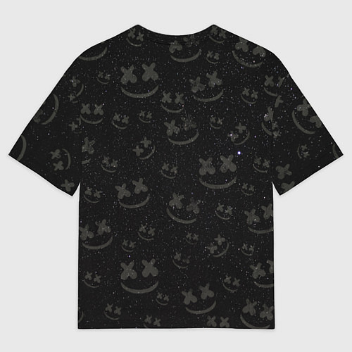 Мужская футболка оверсайз Marshmello Cosmos pattern / 3D-принт – фото 2