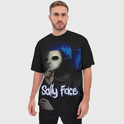 Футболка оверсайз мужская Sally Face: Dark Mask, цвет: 3D-принт — фото 2