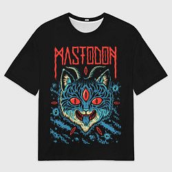 Мужская футболка оверсайз Mastodon: Demonic Cat