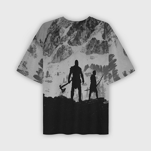 Мужская футболка оверсайз God of War: Grey Day / 3D-принт – фото 2