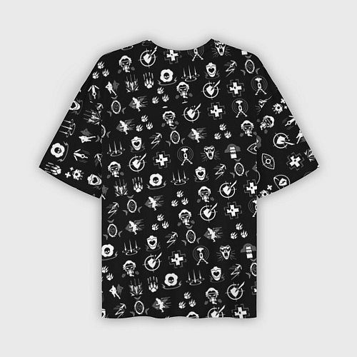 Мужская футболка оверсайз Apex Legends: Black Pattern / 3D-принт – фото 2