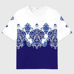 Мужская футболка оверсайз Растительный орнамент