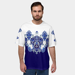Футболка оверсайз мужская Растительный орнамент, цвет: 3D-принт — фото 2