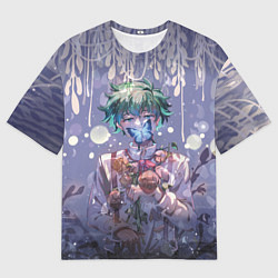 Мужская футболка оверсайз My Hero Academia в кустах
