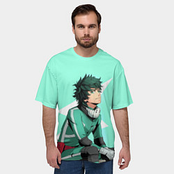 Футболка оверсайз мужская Мидория Изуку, цвет: 3D-принт — фото 2