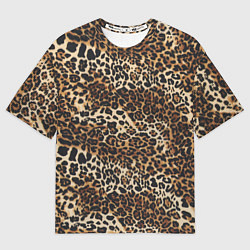 Футболка оверсайз мужская Шкура леопарда, цвет: 3D-принт