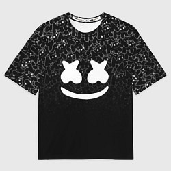 Футболка оверсайз мужская Marshmello Black, цвет: 3D-принт