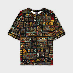 Мужская футболка оверсайз Этнический орнамент - Африка