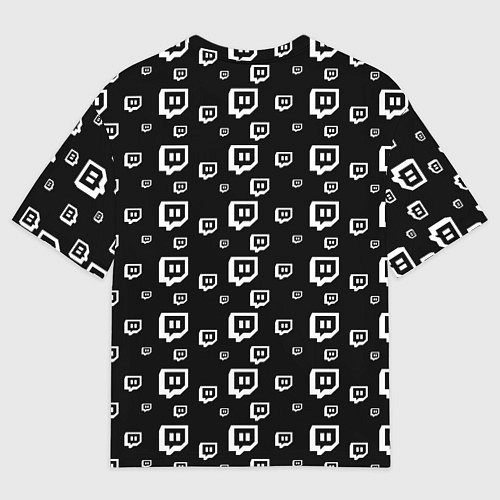 Мужская футболка оверсайз Twitch: Black Pattern / 3D-принт – фото 2