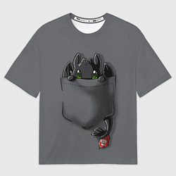 Мужская футболка оверсайз Фурия в кармане