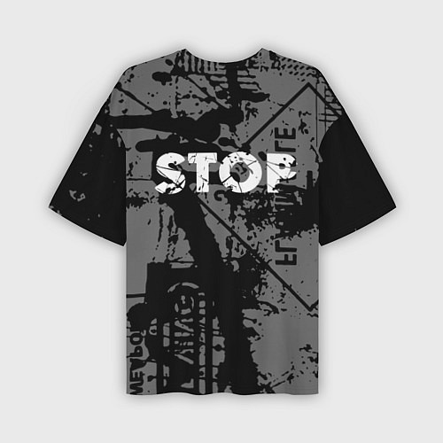 Мужская футболка оверсайз Stop Covid 19! / 3D-принт – фото 2