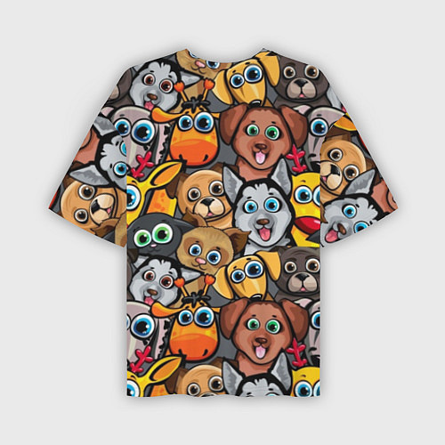 Мужская футболка оверсайз Веселые собаки / 3D-принт – фото 2