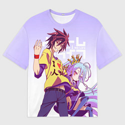 Футболка оверсайз мужская No Game No Life, цвет: 3D-принт
