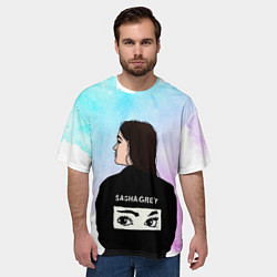 Футболка оверсайз мужская Саша Грей Sasha Grey, цвет: 3D-принт — фото 2