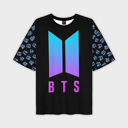 Мужская футболка оверсайз BTS: Neon Night