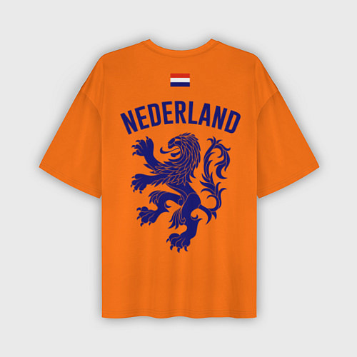 Мужская футболка оверсайз Сборная Голландии / 3D-принт – фото 2