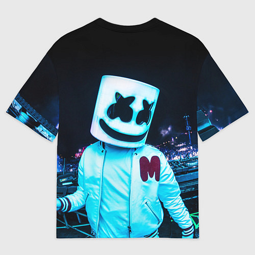 Мужская футболка оверсайз MARSHMELLO / 3D-принт – фото 2