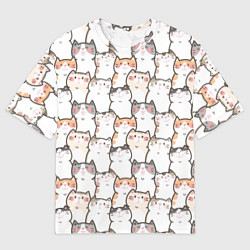 Мужская футболка оверсайз Кошки котики коты