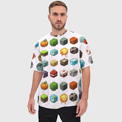 Футболка оверсайз мужская Minecraft Cubes, цвет: 3D-принт — фото 2